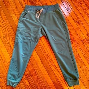 FIGS Zamora jogger scrub pants, large, hydrogreen